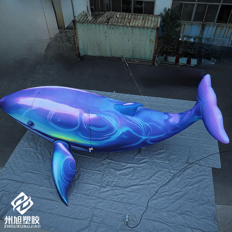 Aquarium Marine Blue - Ballena azul inflable, utilizada como artículo
