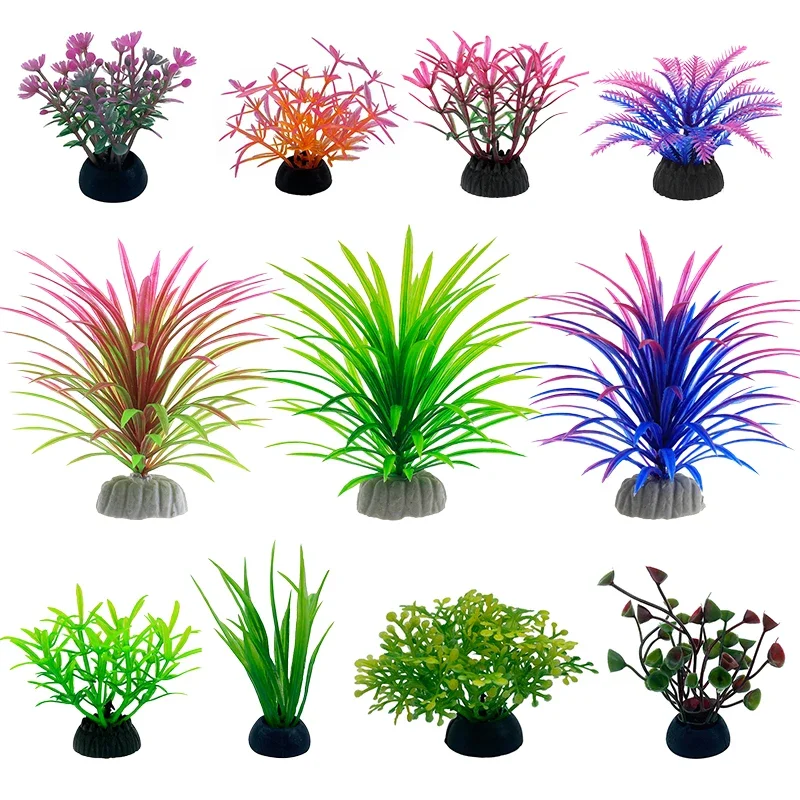 Marine Aquarium Aquascape - Simulación decorativa de acuario de PVC,