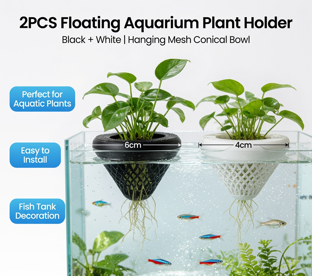 Soporte flotante para plantas  - Marine Aquarium Aquascape reseña y precio