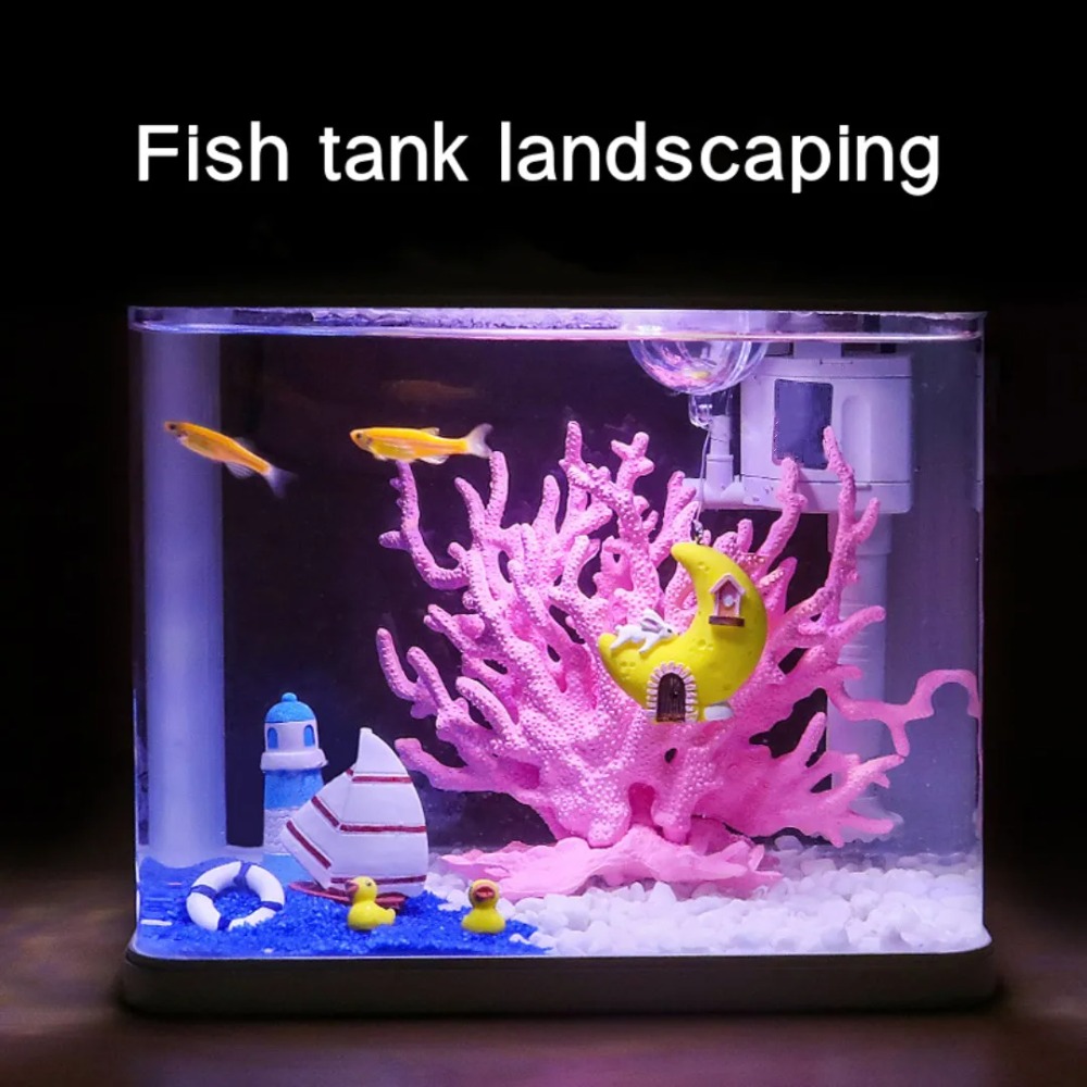 Adorno de Coral Artificial par - Marine Aquarium Aquascape reseña y precio