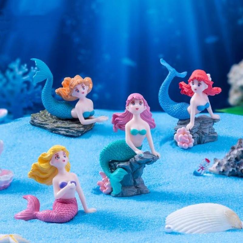 4 Piezas de Adornos de Sirena  - Marine Aquarium Aquascape reseña y precio