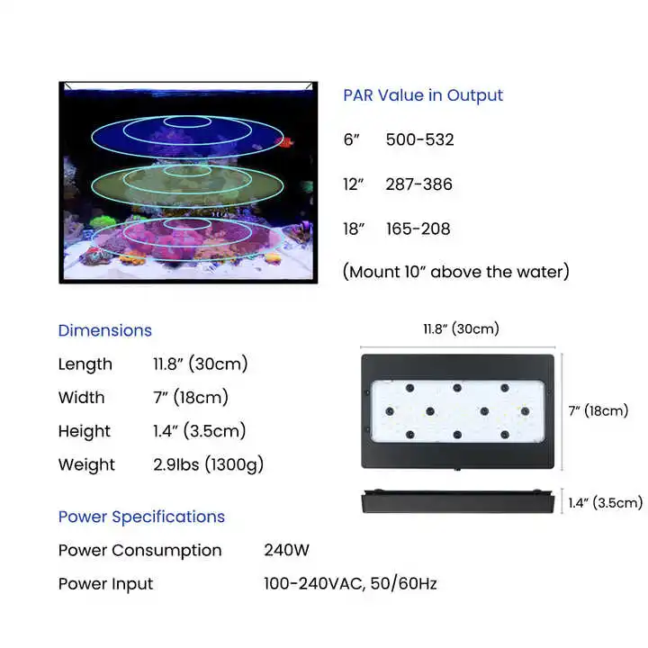 Lámpara LED para Acuario Marin - Aquarium Marine Blue reseña y precio